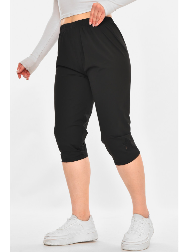 Бриджи женские однотонные черного цвета 701-7 213084C