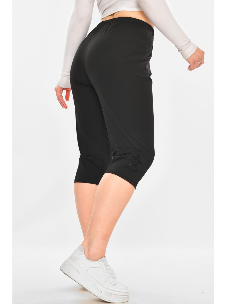 Бриджи женские однотонные черного цвета 701-7 213084C