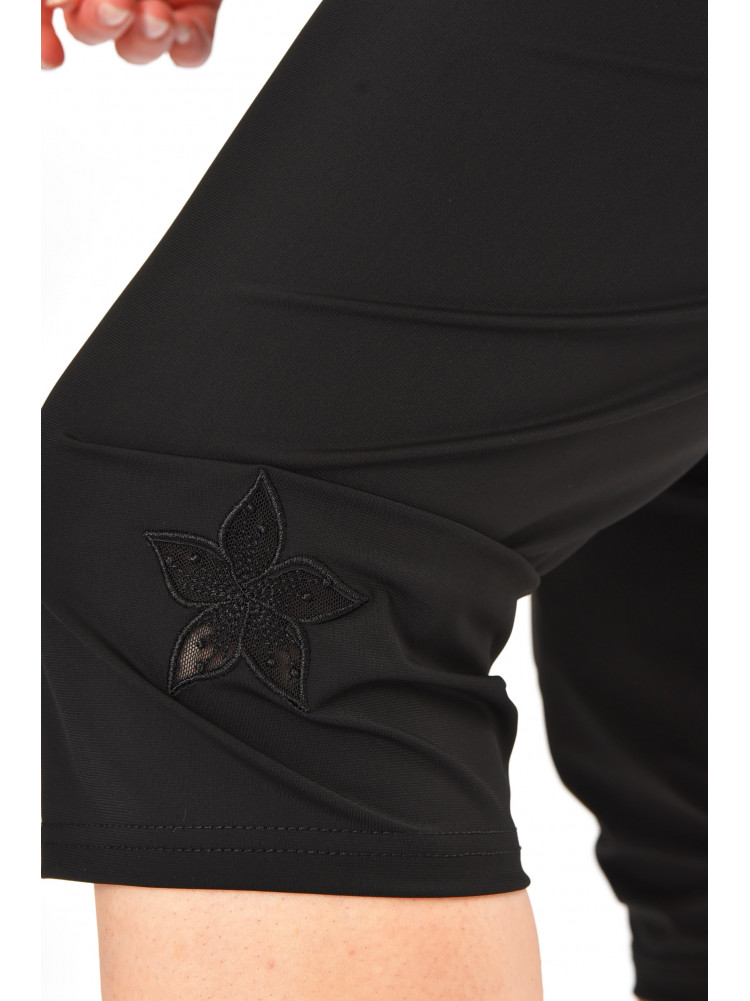 Бриджи женские однотонные черного цвета 701-7 213084C