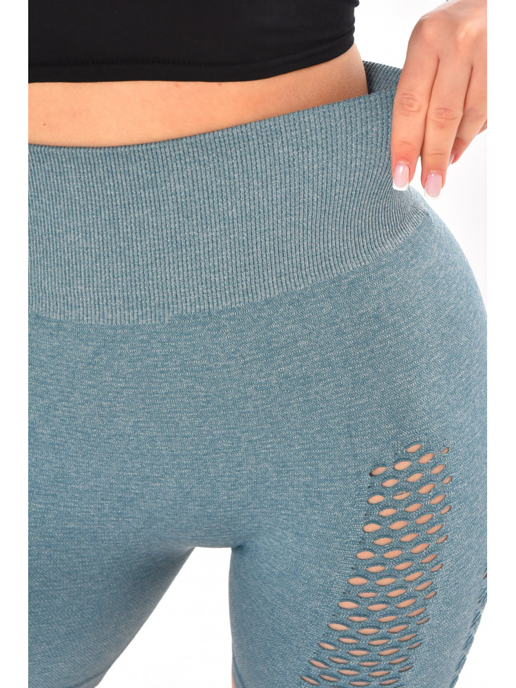 Велосипедки жіночі push-up однотонні м'ятного кольору ZK5003 213092C