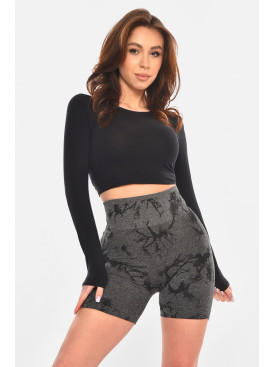 Велосипедки жіночі push-up темно-сірого кольору з принтом ZK5006 213095C