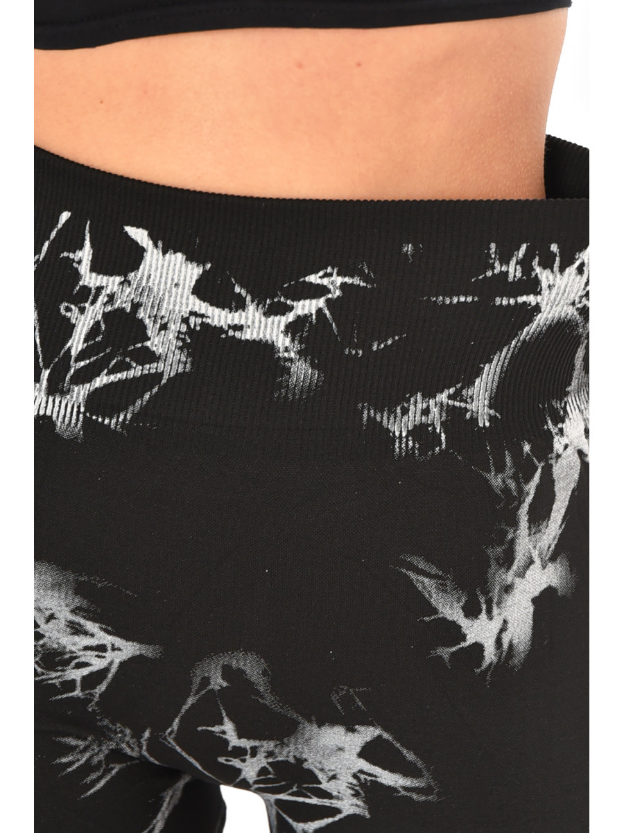 Велосипедки жіночі push-up чорного кольору з принтом ZK5006 213097C