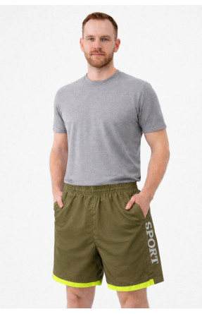 Шорты мужские цвета хаки с принтом 23-27 213098C