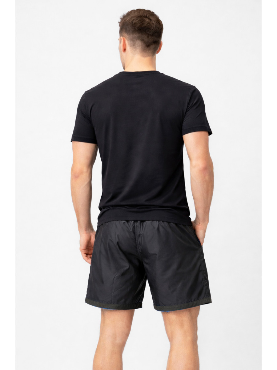 Шорты мужские черного цвета с принтом 23-27 213099C