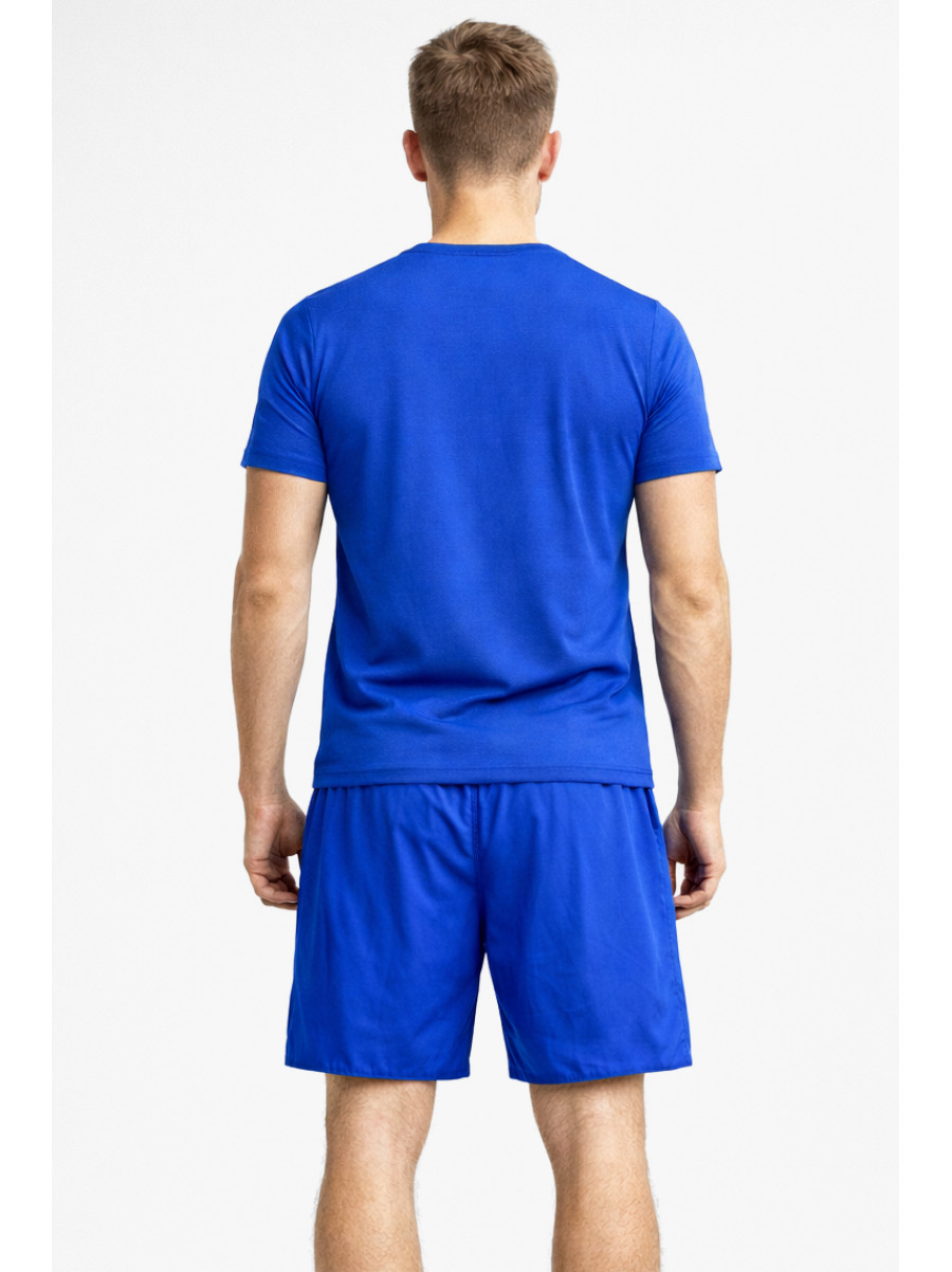 Шорты мужские синего цвета с принтом 23-27 213100C