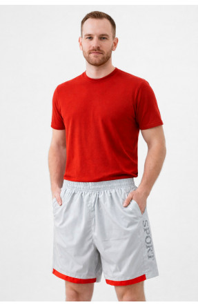 Шорты мужские серого цвета с принтом 23-27 213101C