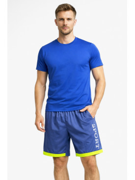 Шорти чоловічі синього кольору з принтом 23-27 213102C