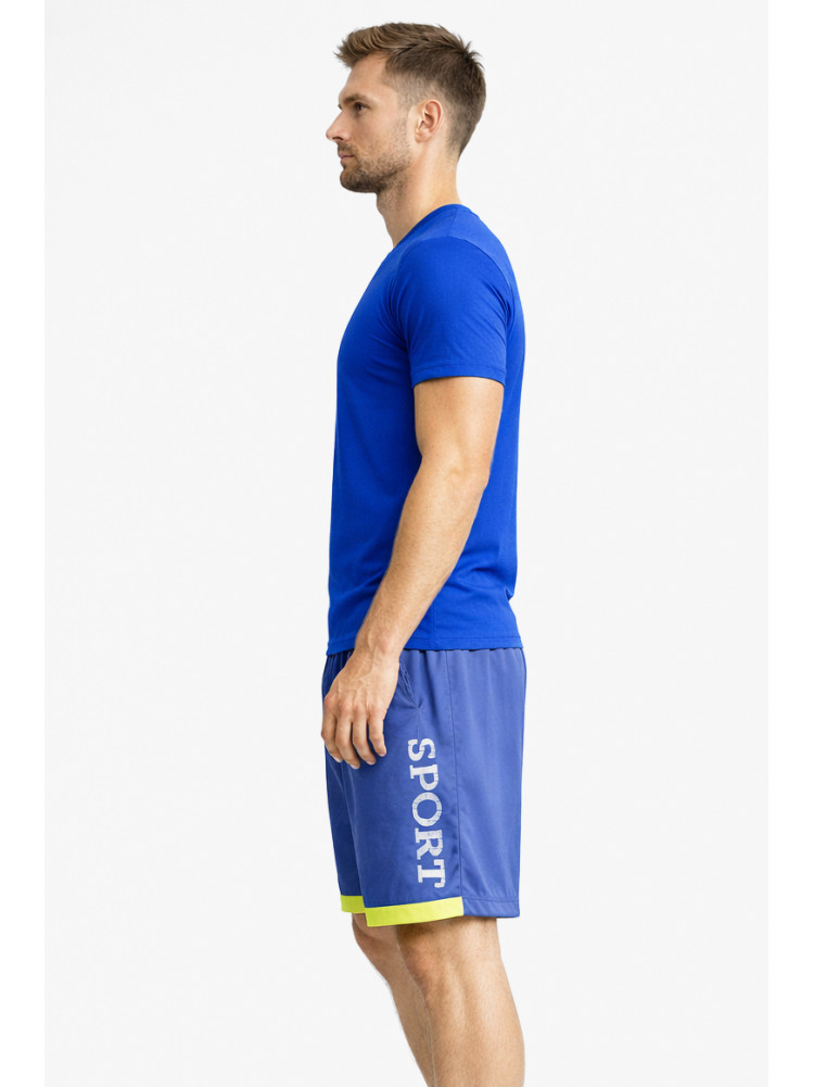 Шорты мужские синего цвета с принтом 23-27 213102C