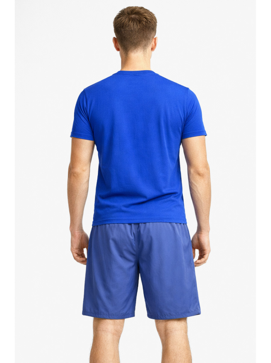 Шорты мужские синего цвета с принтом 23-27 213102C