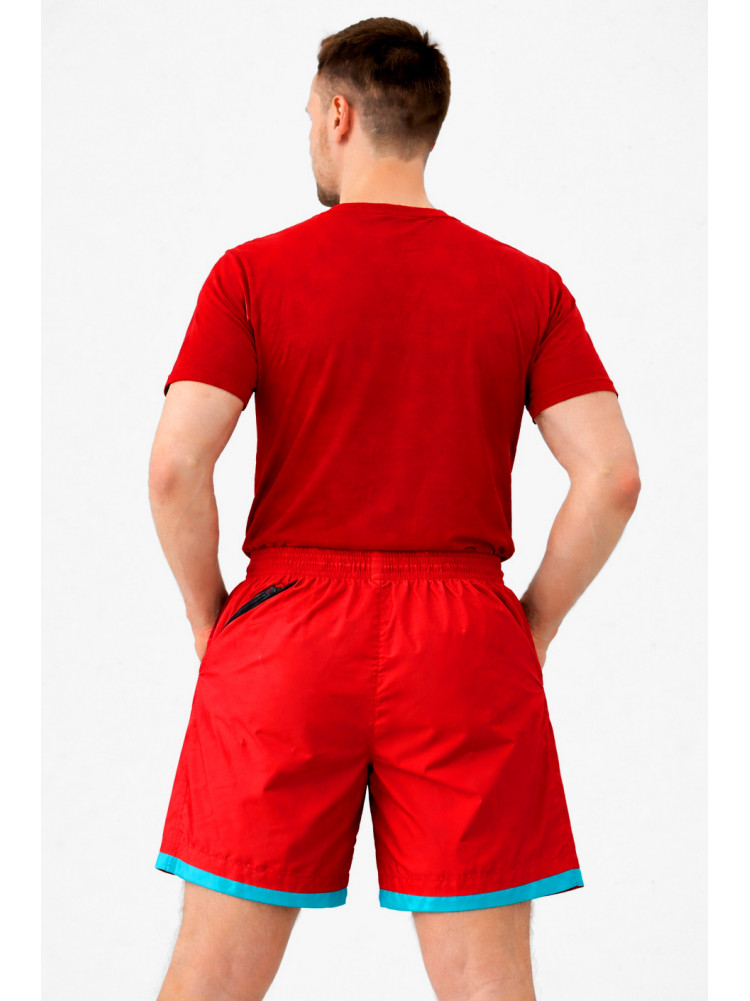 Шорты мужские красного цвета с принтом 23-27 213104C