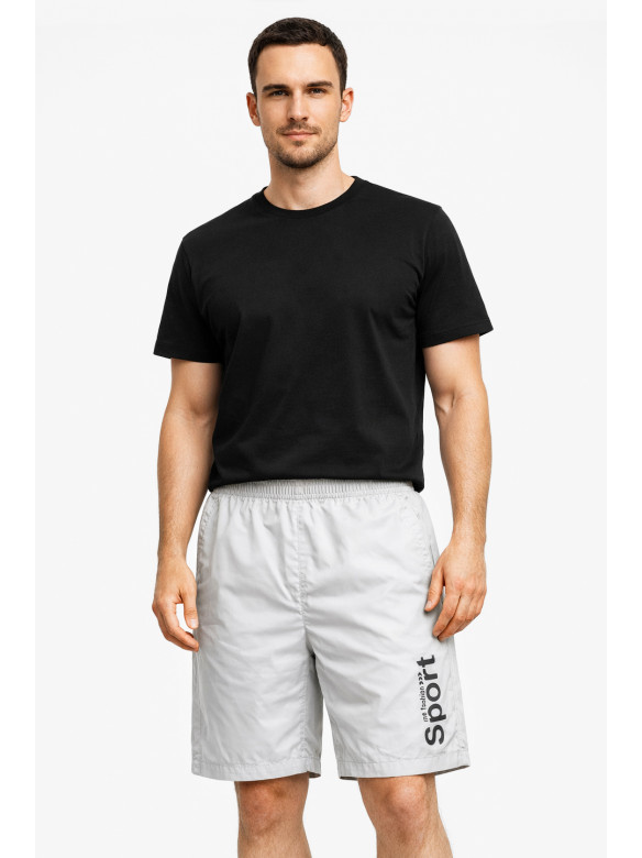 Шорты мужские серого цвета с принтом 23-26 213106C