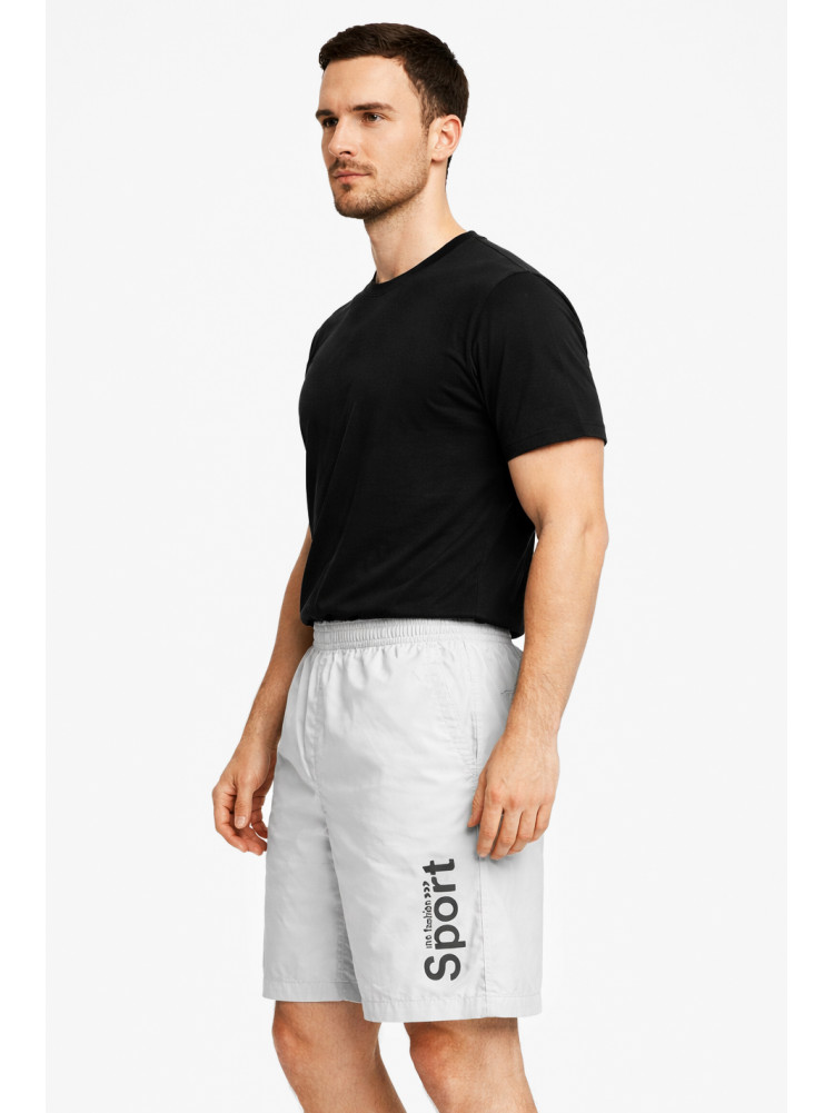 Шорты мужские серого цвета с принтом 23-26 213106C