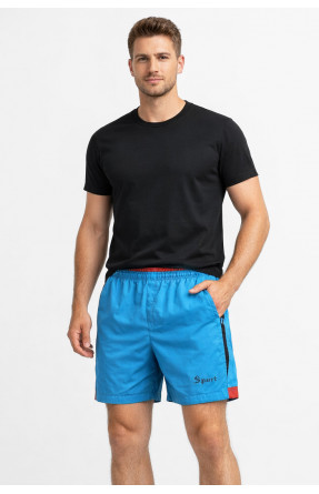 Шорты мужские голубого цвета с принтом 617 213107C