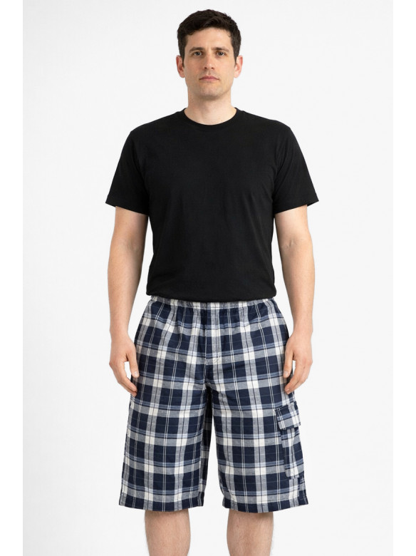 Шорты мужские тёмно-синего цвета с принтом 213109C