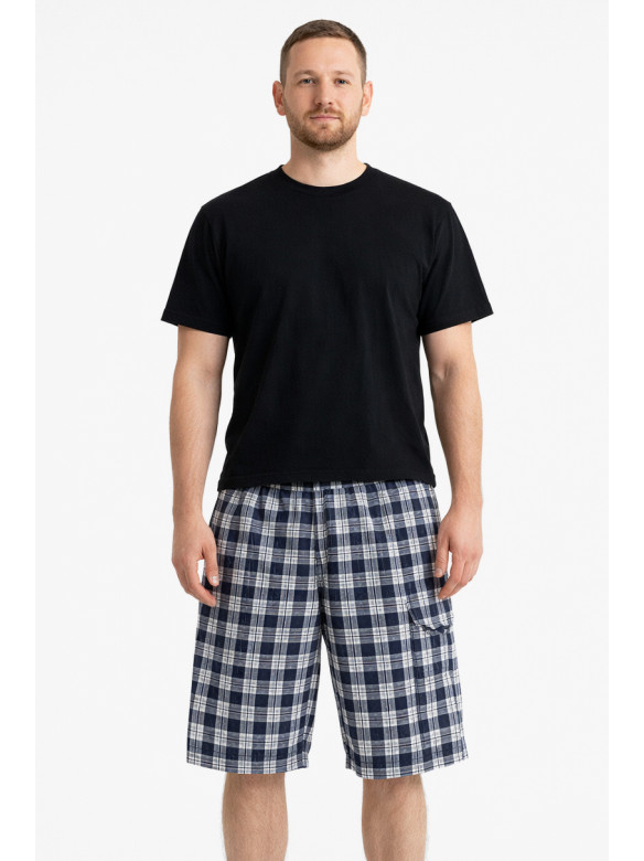 Шорты мужские черного цвета с принтом 213110C