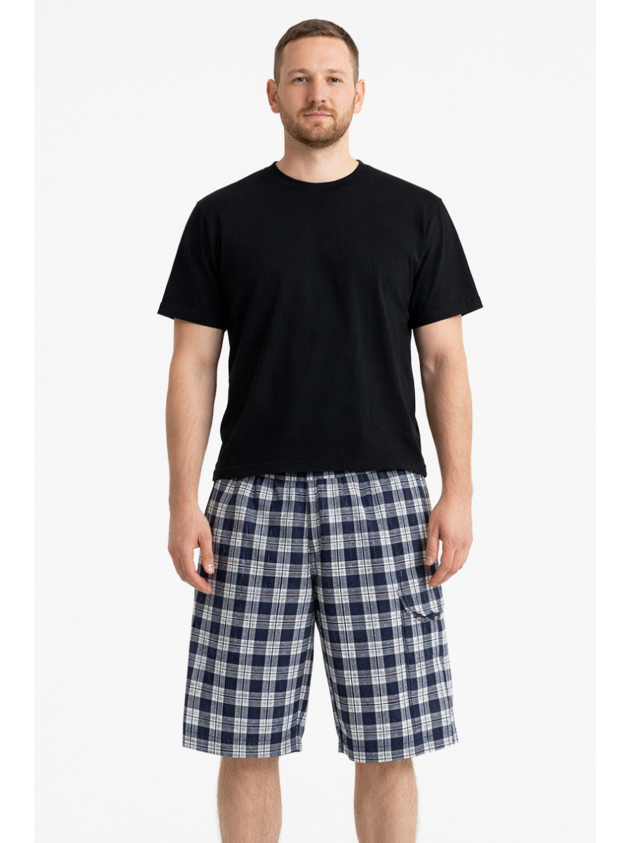 Шорты мужские черного цвета с принтом 213110C