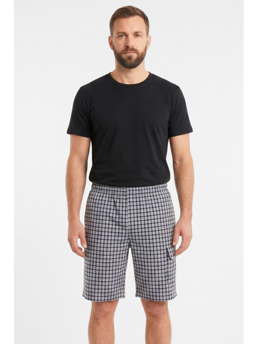 Шорты мужские тёмно-синего цвета с принтом 213111C