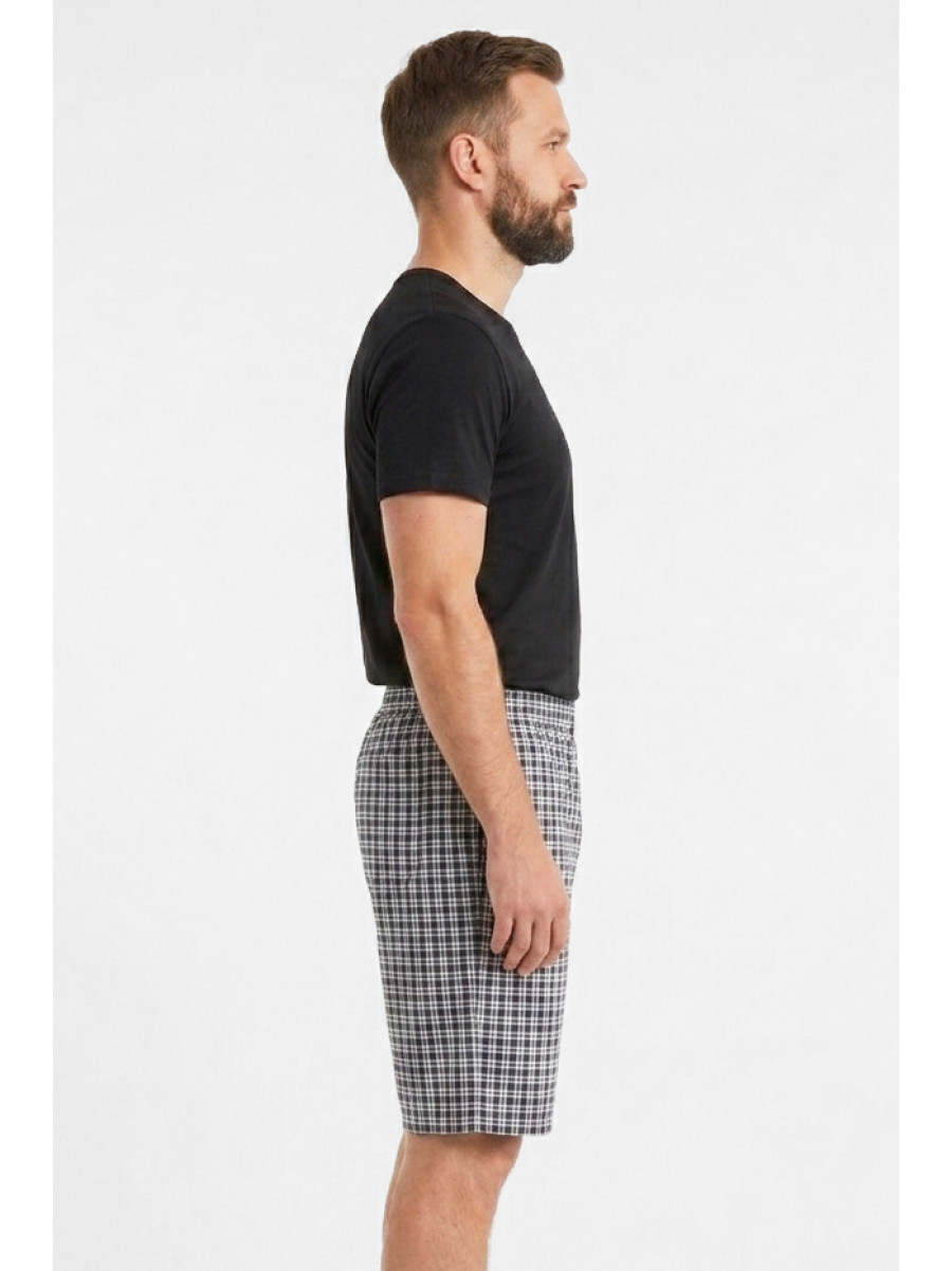 Шорты мужские тёмно-синего цвета с принтом 213111C