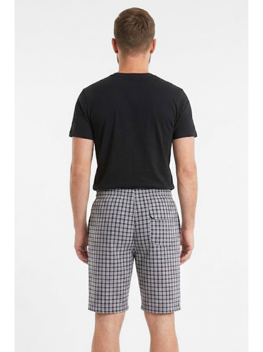 Шорты мужские тёмно-синего цвета с принтом 213111C