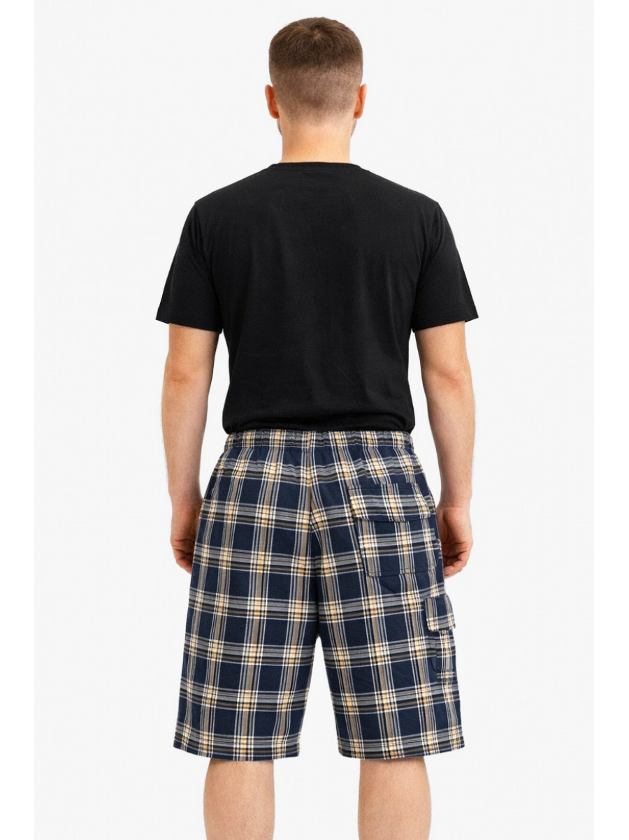 Шорты мужские тёмно-синего цвета с принтом 213113C