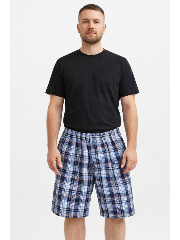 Шорты мужские тёмно-синего цвета с принтом 213115C
