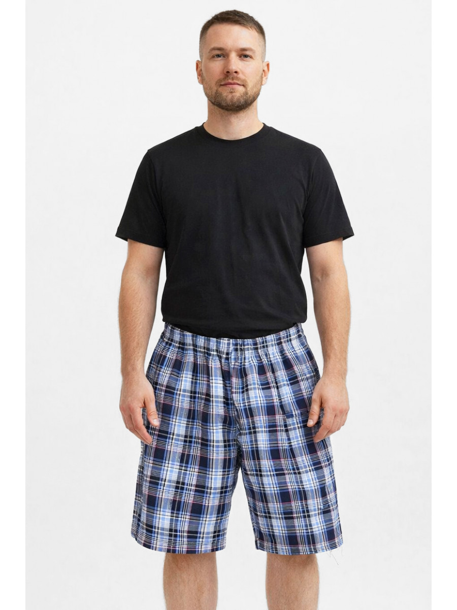 Шорты мужские тёмно-синего цвета с принтом 213115C
