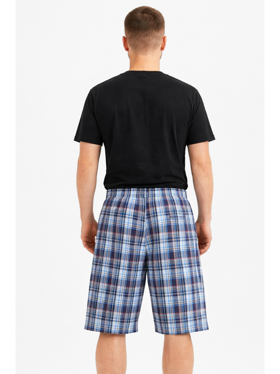 Шорты мужские тёмно-синего цвета с принтом 213115C
