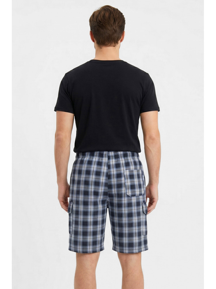 Шорты мужские тёмно-синего цвета с принтом 213116C