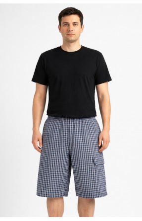 Шорты мужские тёмно-синего цвета с принтом 213118C