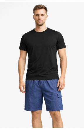 Шорты мужские полубатальные тёмно-синего цвета 18401 213121C