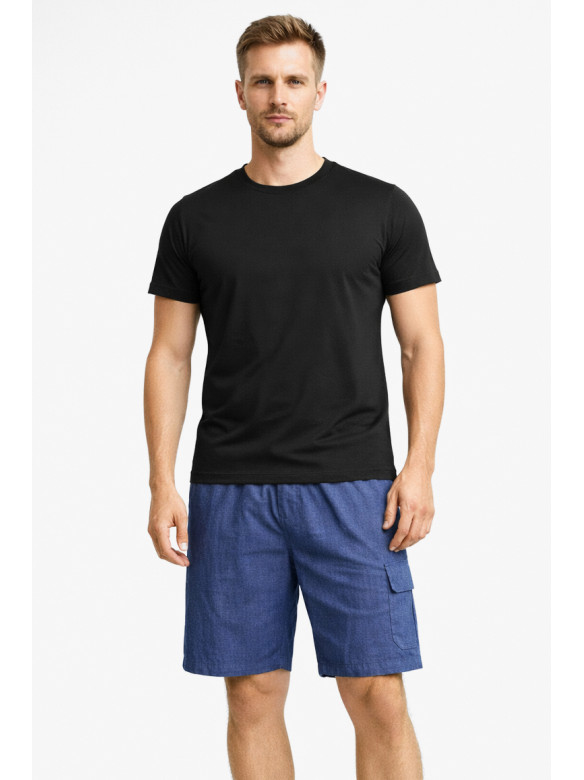 Шорты мужские полубатальные тёмно-синего цвета 18401 213121C