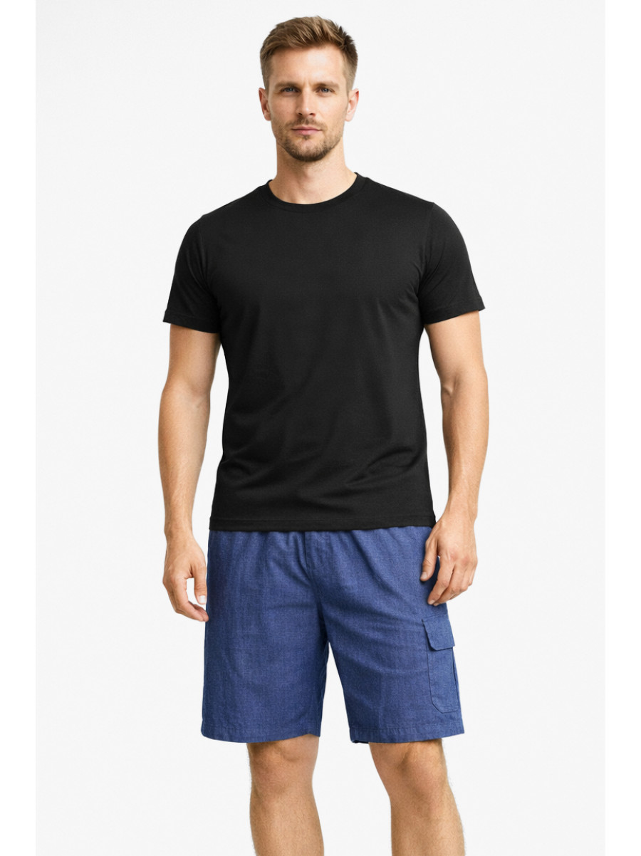 Шорты мужские полубатальные тёмно-синего цвета 18401 213121C