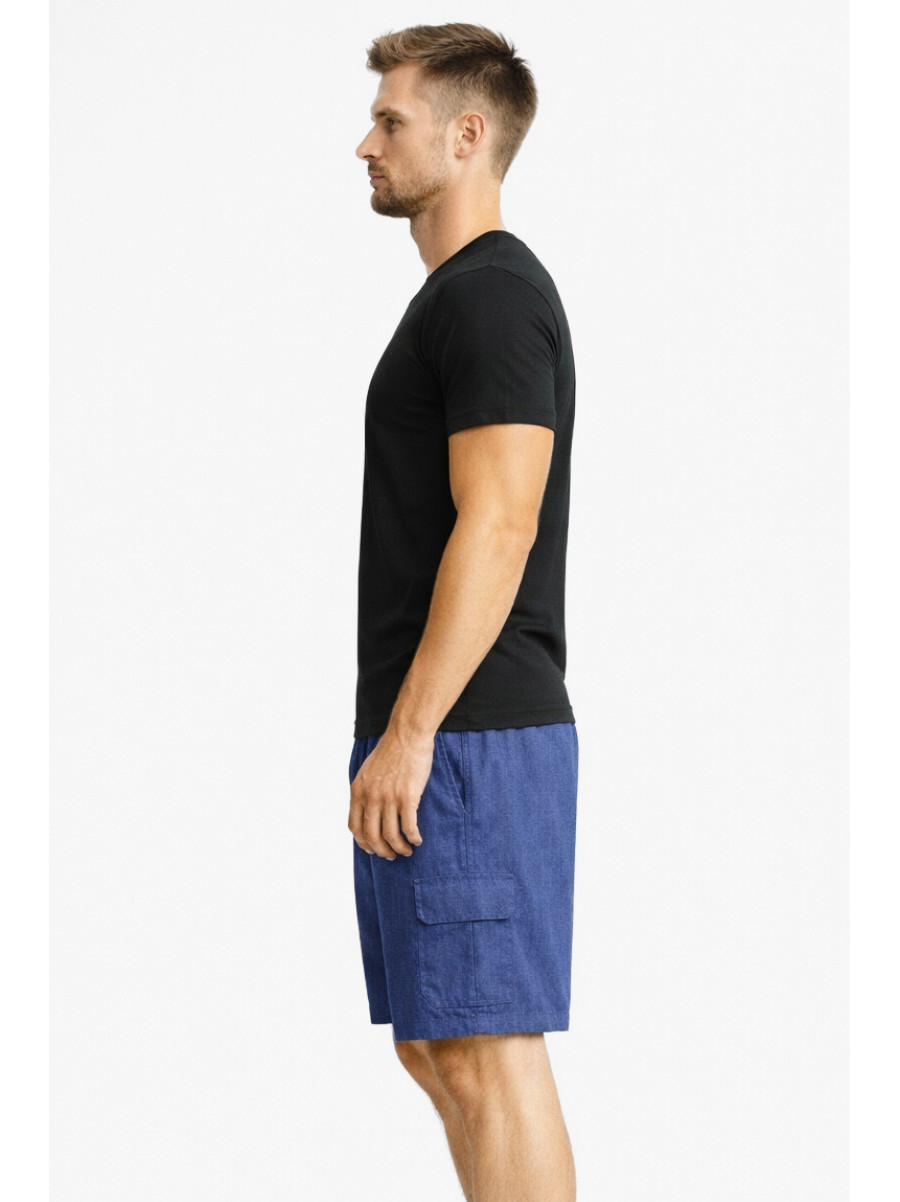 Шорты мужские полубатальные тёмно-синего цвета 18401 213121C