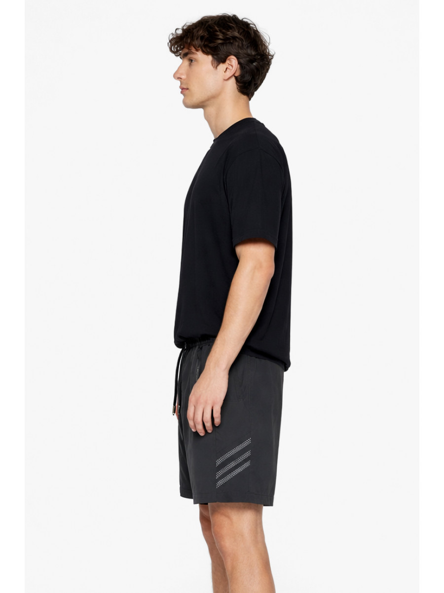 Шорты мужские однотонные черного цвета 1416-2 213122C