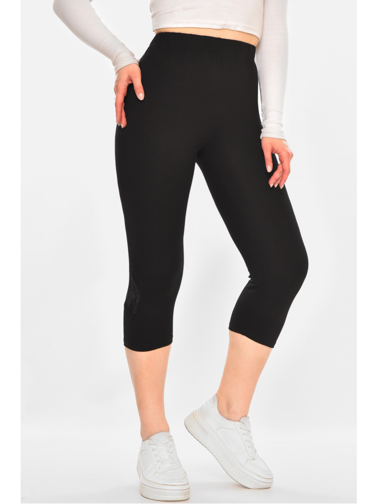 Бриджі жіночі однотонні чорного кольору А748 213123C