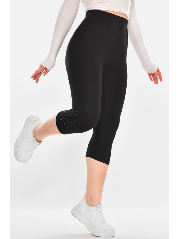 Бриджи женские однотонные черного цвета А746 213125C