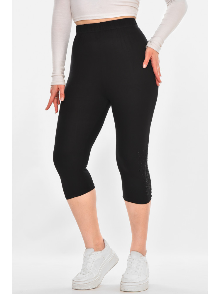 Бриджи женские однотонные черного цвета А746 213125C