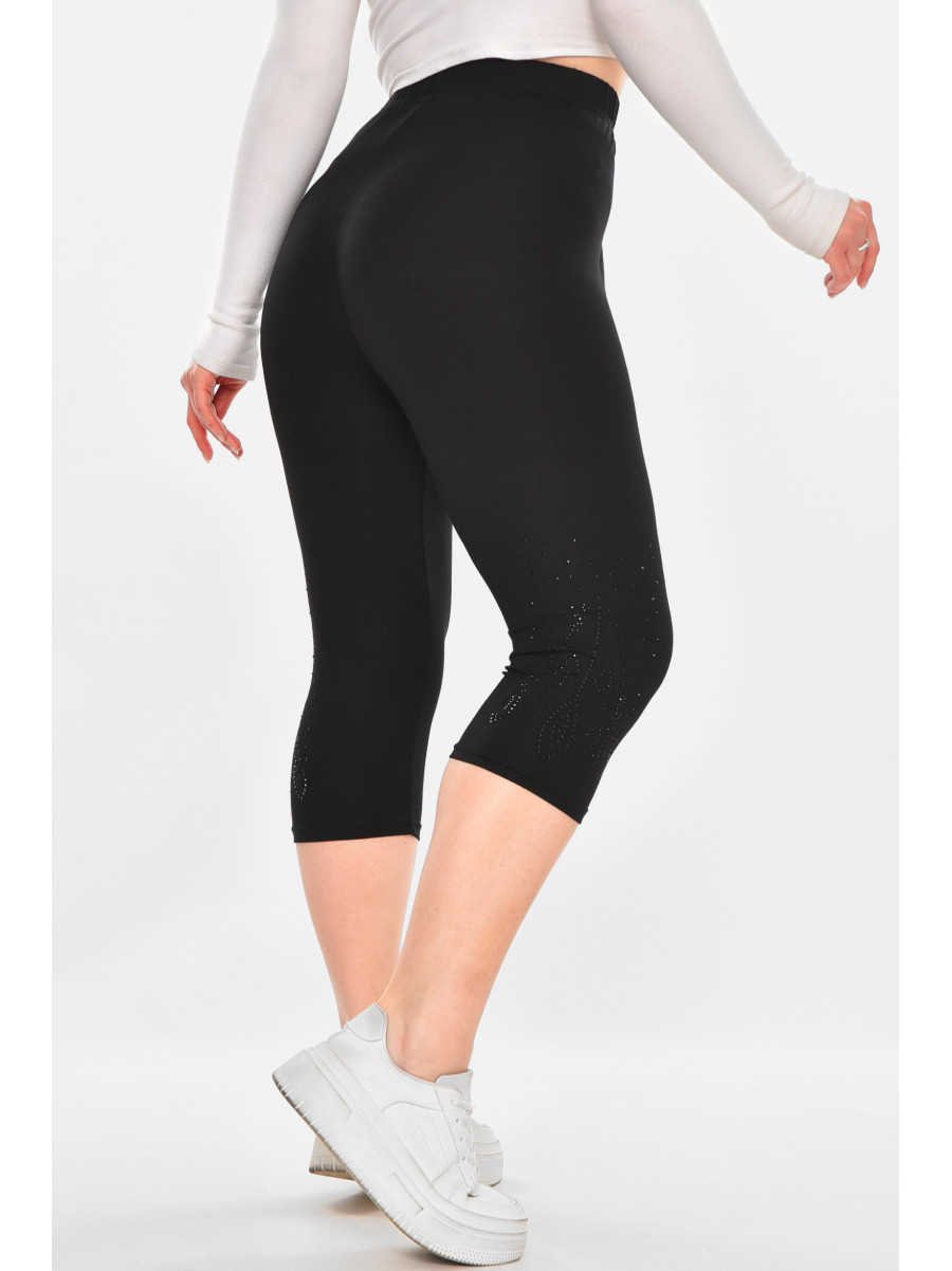 Бриджи женские однотонные черного цвета А746 213125C