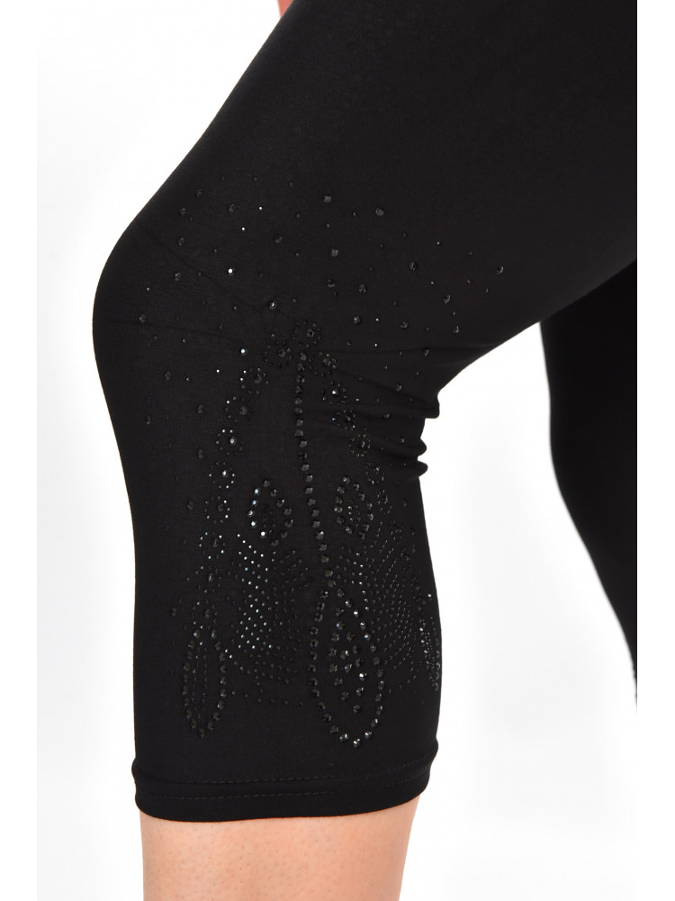 Бриджи женские однотонные черного цвета А746 213125C