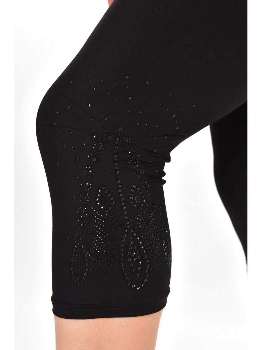 Бриджи женские однотонные черного цвета А746 213125C