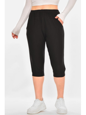 Бриджи женские однотонные черного цвета 709 213126C