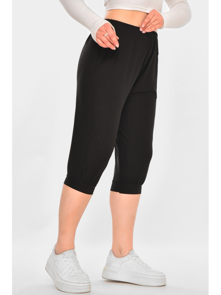 Бриджи женские однотонные черного цвета 709 213126C