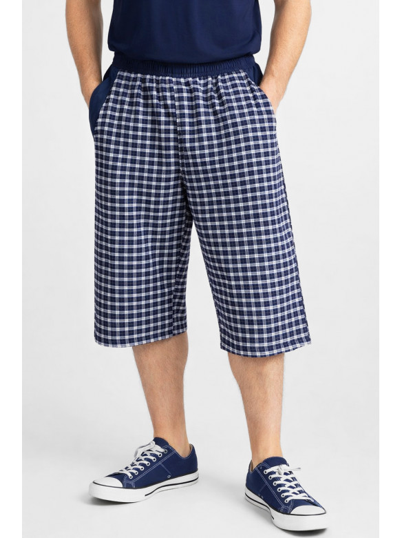 Бриджи мужские синего цвета с принтом P25 213130C