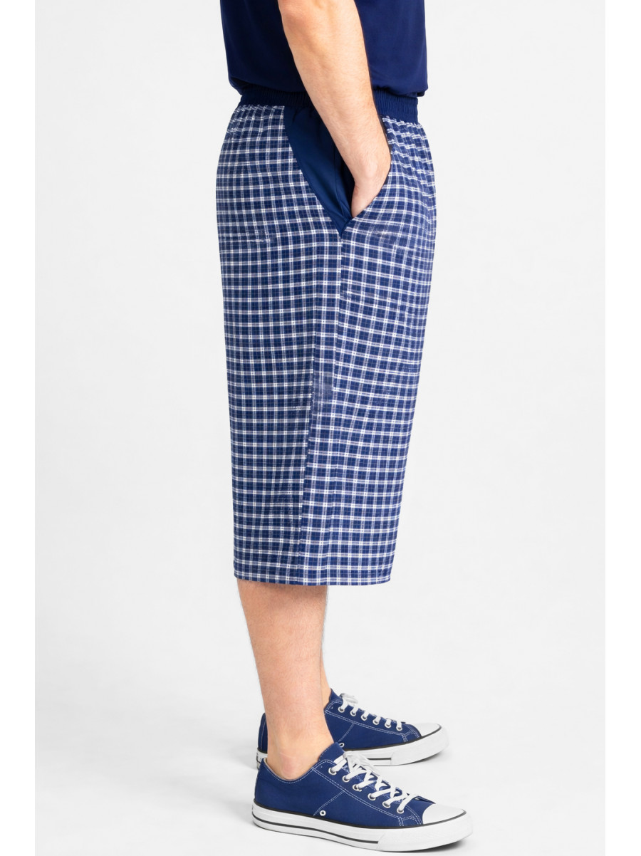 Бриджи мужские синего цвета с принтом P25 213130C