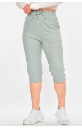 Бриджи женские однотонные мятного цвета 703 213131C
