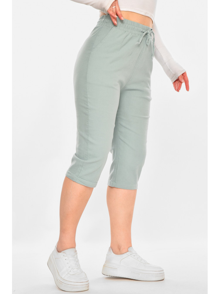 Бриджі жіночі однотонні м'ятного кольору 703 213131C