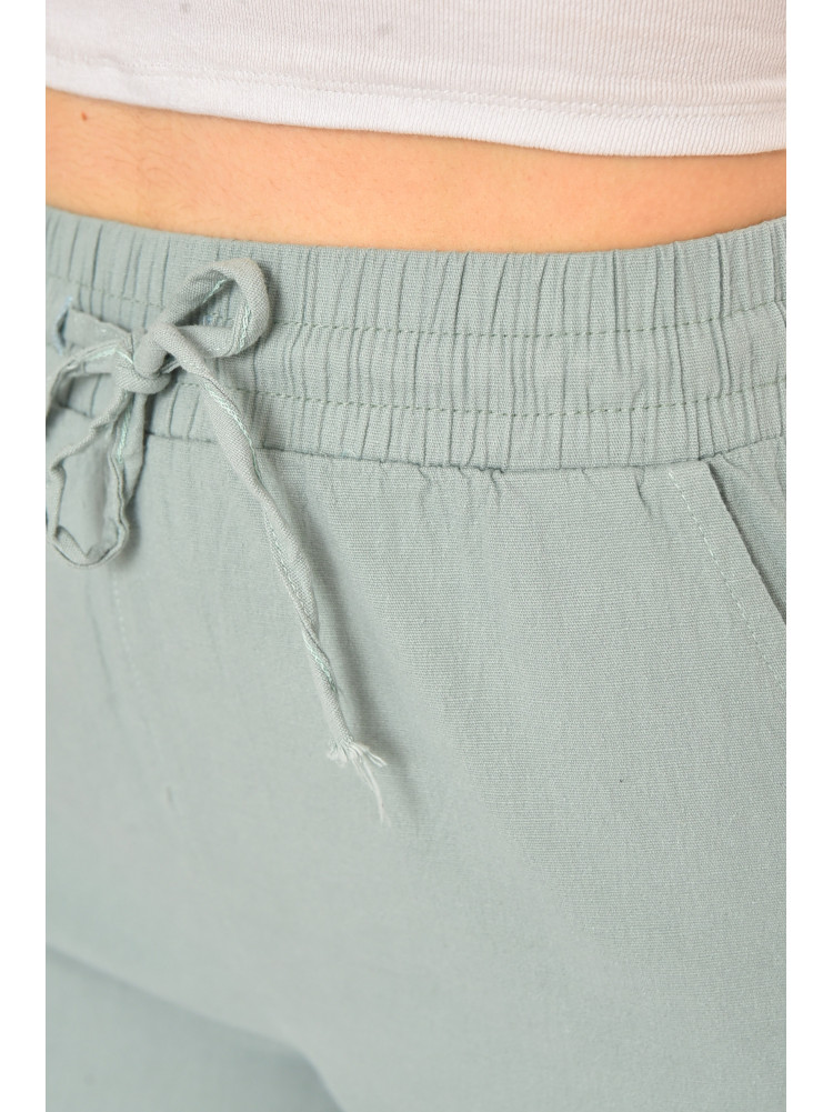 Бриджі жіночі однотонні м'ятного кольору 703 213131C