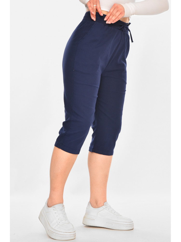 Бриджі жіночі однотонні темно-синього кольору 703 213140C