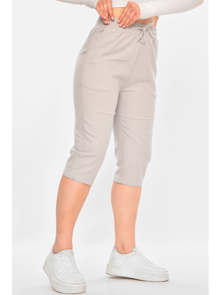 Бриджи женские однотонные серого цвета 703 213142C