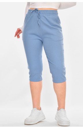 Бриджи женские однотонные голубого цвета 703 213145C
